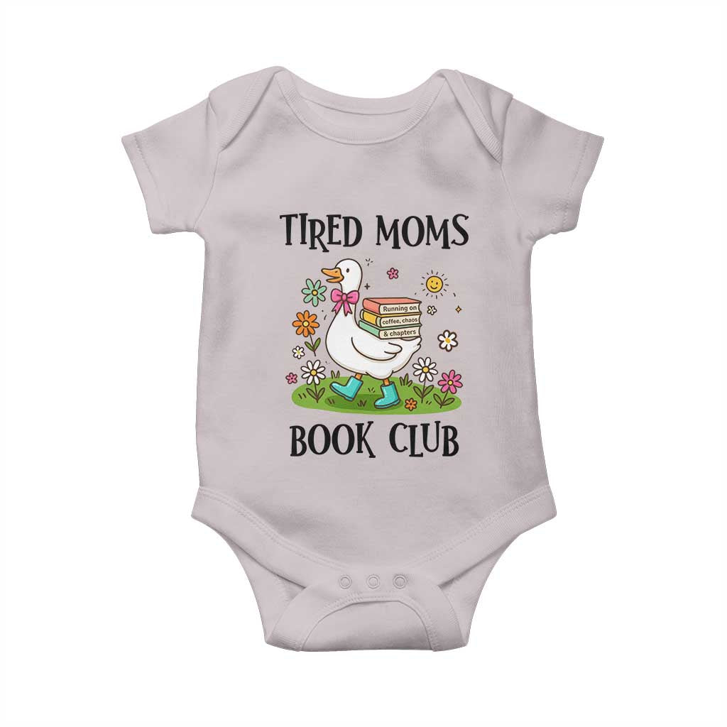 Tired Moms Book Club Baby Onesie Silly Goose Mama Bookish Reader Gift