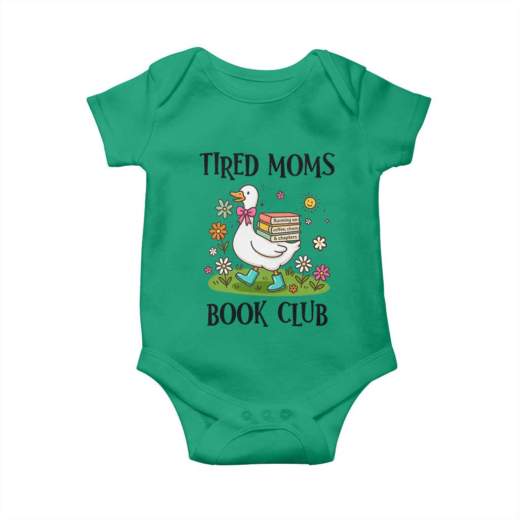 Tired Moms Book Club Baby Onesie Silly Goose Mama Bookish Reader Gift
