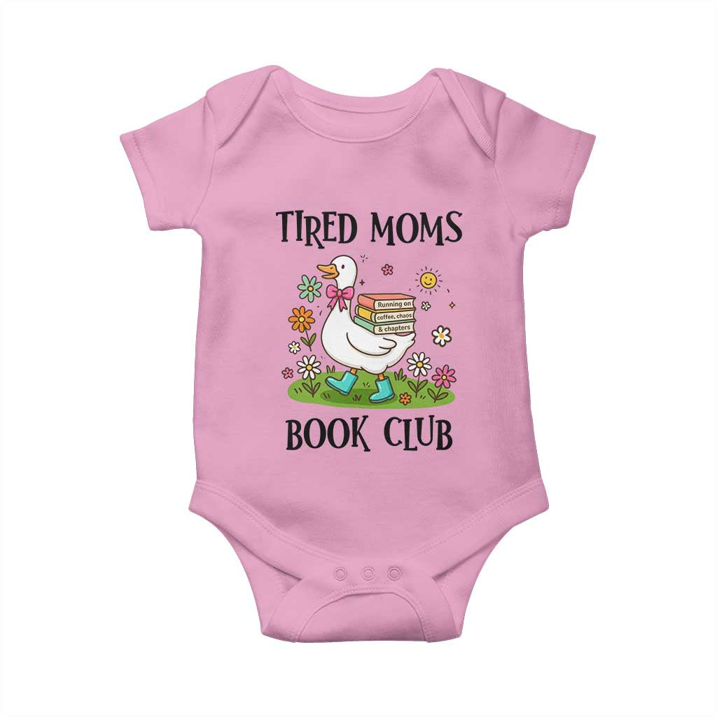 Tired Moms Book Club Baby Onesie Silly Goose Mama Bookish Reader Gift
