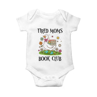 Tired Moms Book Club Baby Onesie Silly Goose Mama Bookish Reader Gift