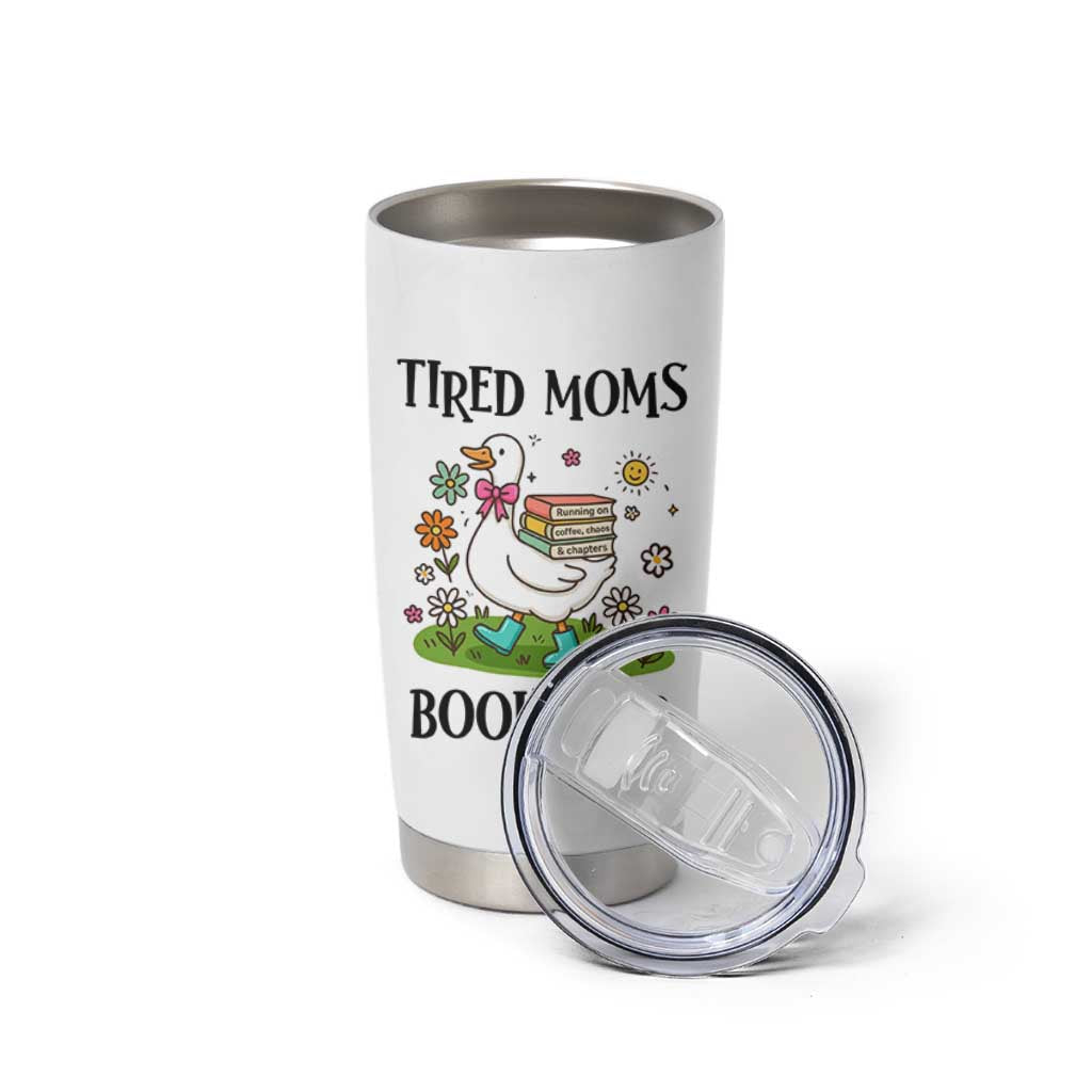Tired Moms Book Club Tumbler Cup Silly Goose Mama Bookish Reader Gift