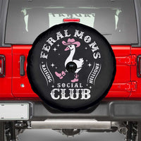 Feral Moms Raising Hellions Social Club Spare Tire Cover Funny Goose Pink Cowgirl Boots Hat