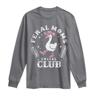 Feral Moms Raising Hellions Social Club Long Sleeve Shirt Funny Goose Pink Cowgirl Boots Hat