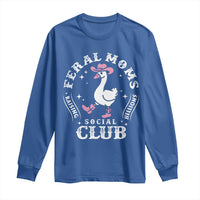 Feral Moms Raising Hellions Social Club Long Sleeve Shirt Funny Goose Pink Cowgirl Boots Hat