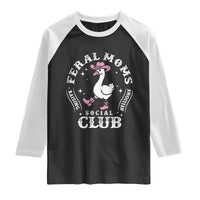 Feral Moms Raising Hellions Social Club Raglan Shirt Funny Goose Pink Cowgirl Boots Hat