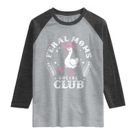 Feral Moms Raising Hellions Social Club Raglan Shirt Funny Goose Pink Cowgirl Boots Hat