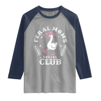 Feral Moms Raising Hellions Social Club Raglan Shirt Funny Goose Pink Cowgirl Boots Hat