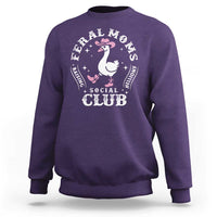 Feral Moms Raising Hellions Social Club Sweatshirt Funny Goose Pink Cowgirl Boots Hat