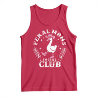 Feral Moms Raising Hellions Social Club Tank Top Funny Goose Pink Cowgirl Boots Hat