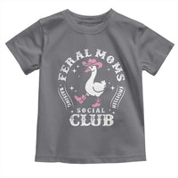 Feral Moms Raising Hellions Social Club Toddler T Shirt Funny Goose Pink Cowgirl Boots Hat