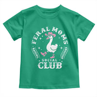 Feral Moms Raising Hellions Social Club Toddler T Shirt Funny Goose Pink Cowgirl Boots Hat