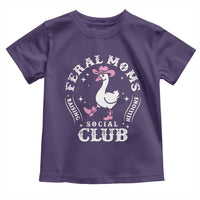 Feral Moms Raising Hellions Social Club Toddler T Shirt Funny Goose Pink Cowgirl Boots Hat