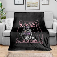 The Desperado Club Sign Sci-Fi Book Throw Blanket Vintage Princess Cat Book Lover