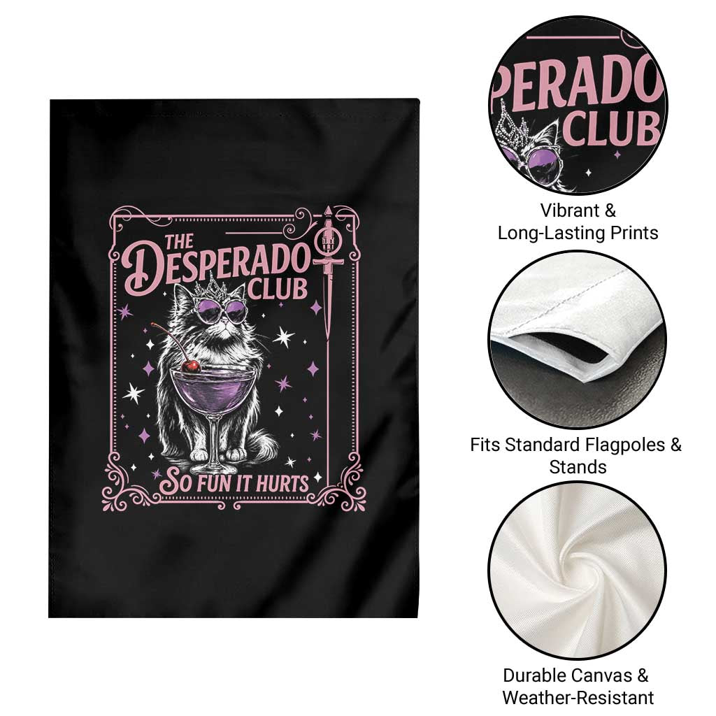 The Desperado Club Sign Sci-Fi Book Garden Flag Vintage Princess Cat Book Lover