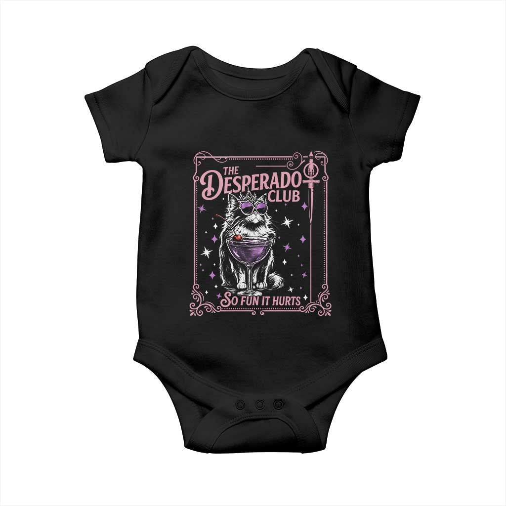 The Desperado Club Sign Sci-Fi Book Baby Onesie Vintage Princess Cat Book Lover