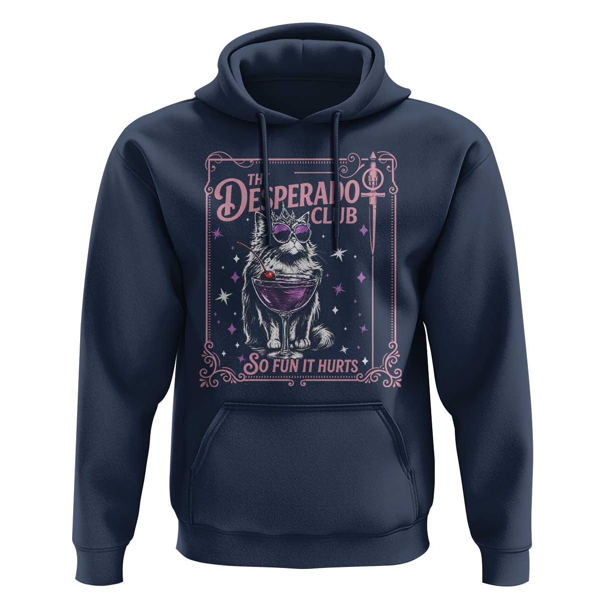The Desperado Club Sign Sci-Fi Book Hoodie Vintage Princess Cat Book Lover