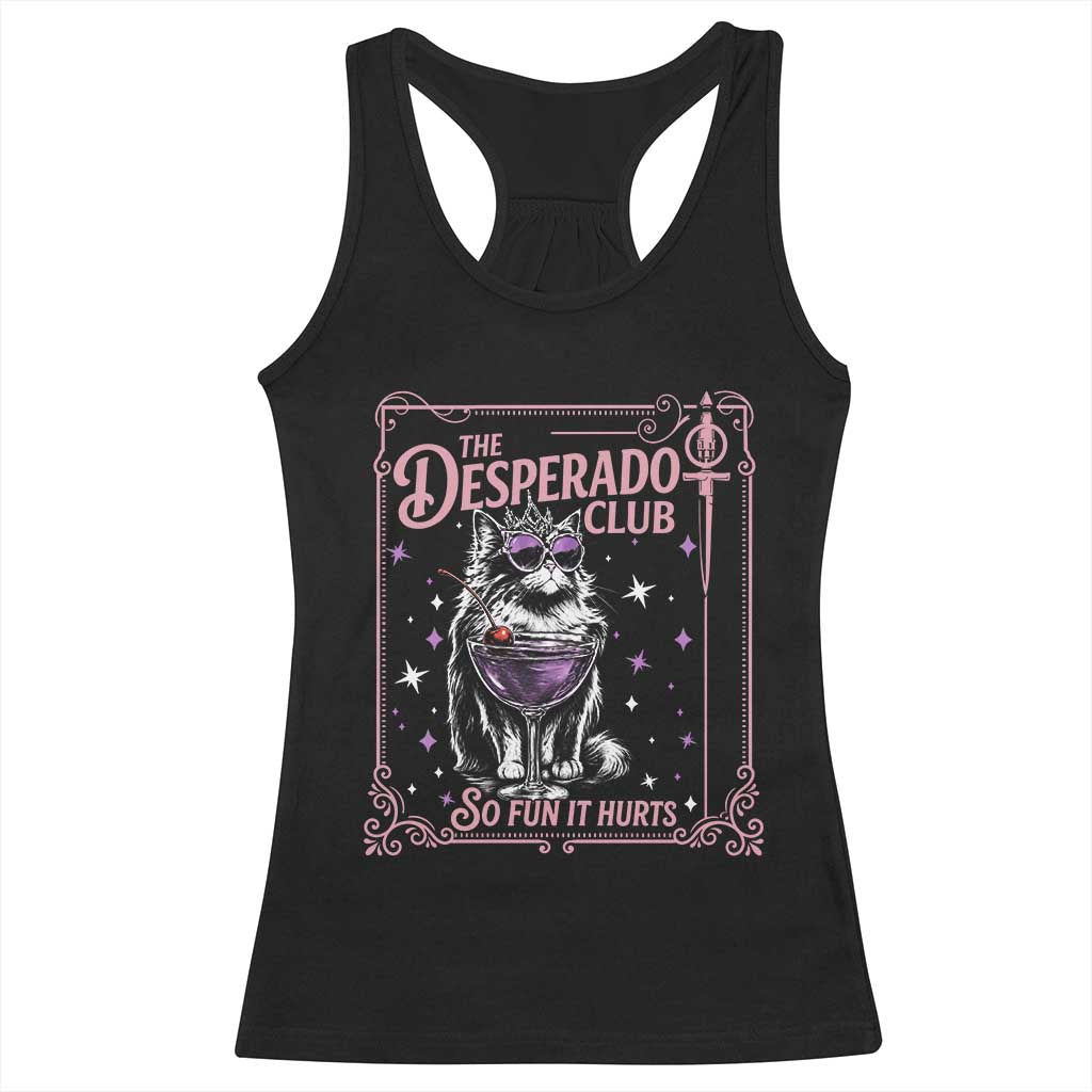 The Desperado Club Sign Sci-Fi Book Racerback Tank Top Vintage Princess Cat Book Lover