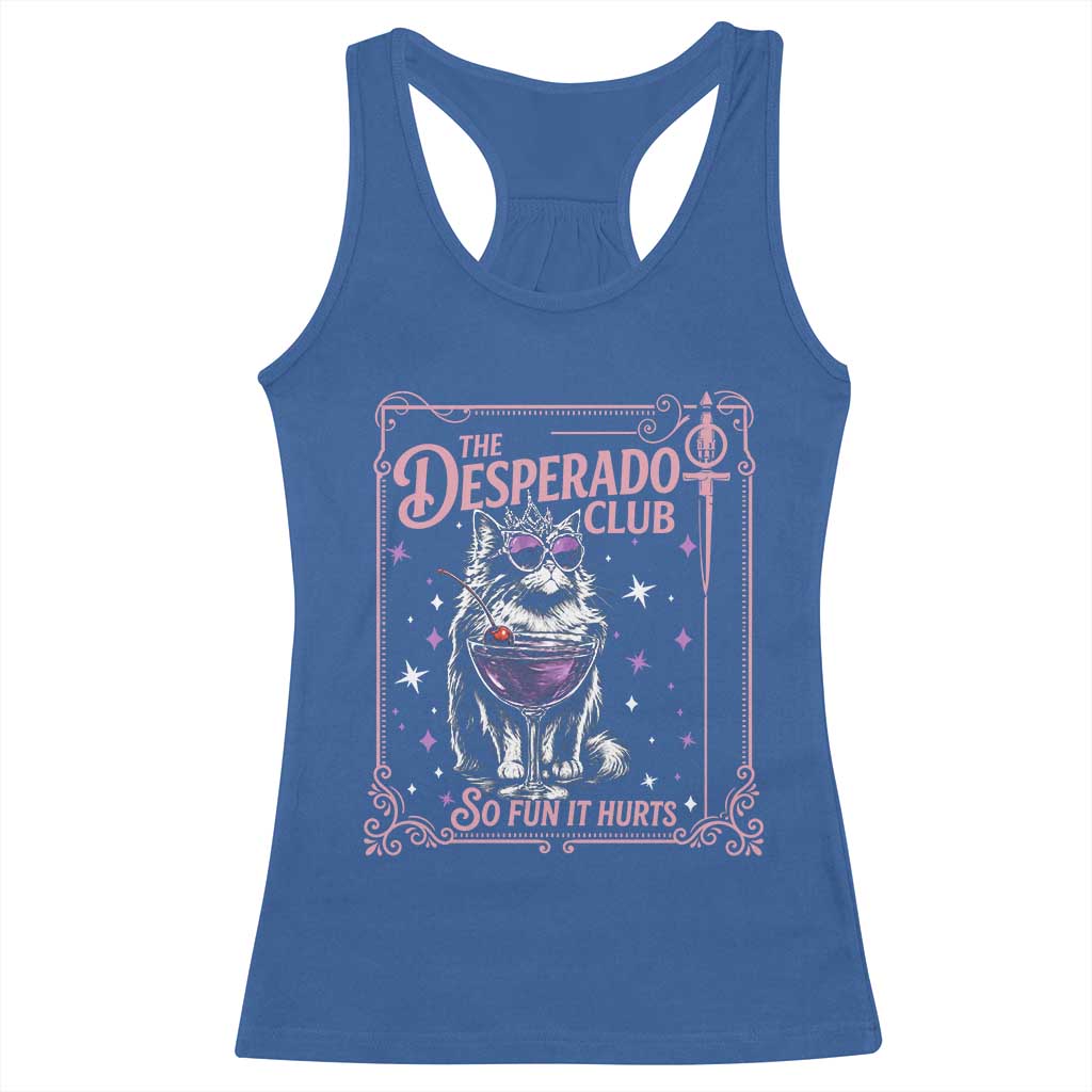 The Desperado Club Sign Sci-Fi Book Racerback Tank Top Vintage Princess Cat Book Lover