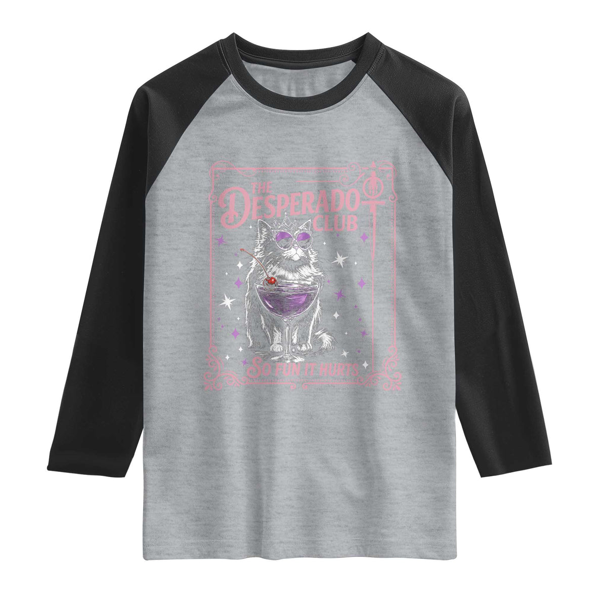 The Desperado Club Sign Sci-Fi Book Raglan Shirt Vintage Princess Cat Book Lover