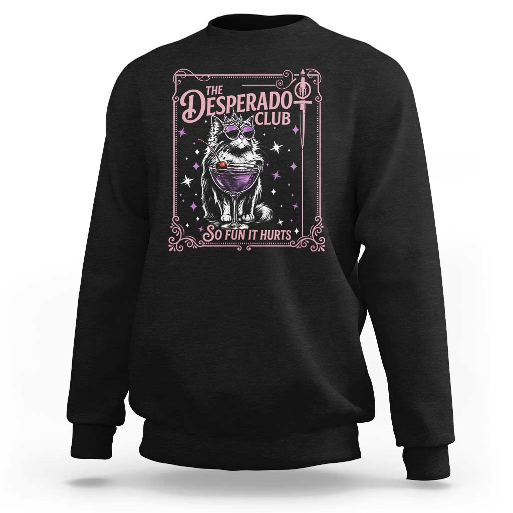 The Desperado Club Sign Sci-Fi Book Sweatshirt Vintage Princess Cat Book Lover