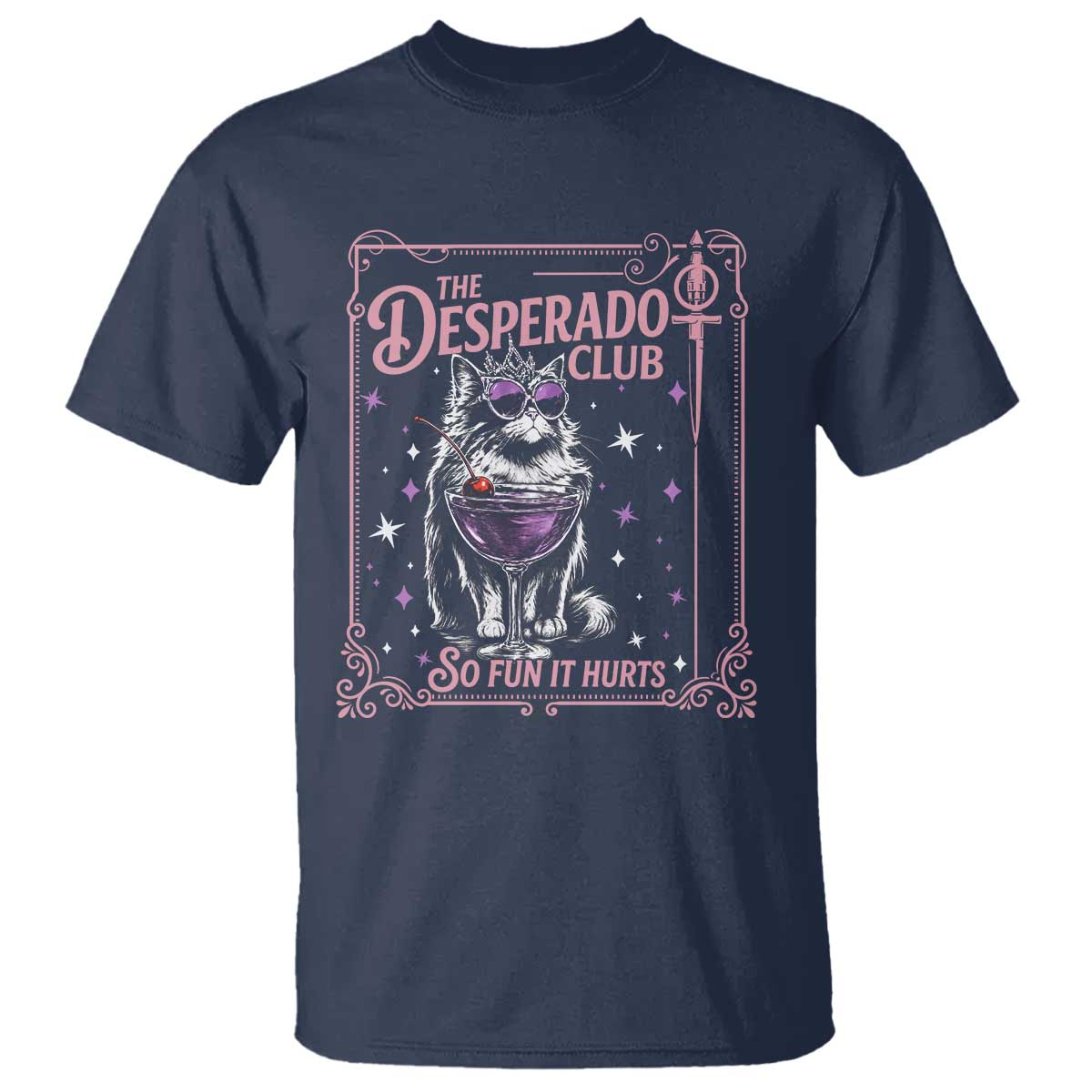 The Desperado Club Sign Sci-Fi Book T Shirt Vintage Princess Cat Book Lover