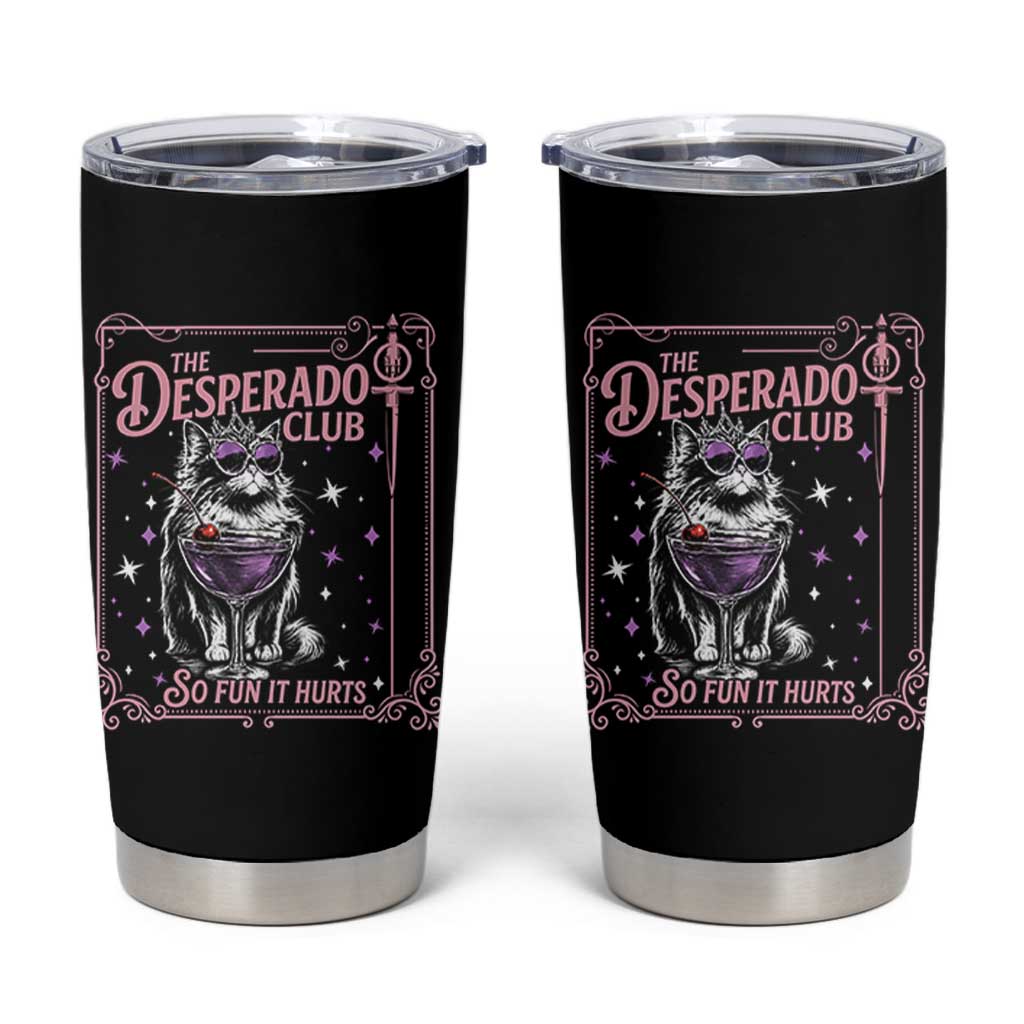 The Desperado Club Sign Sci-Fi Book Tumbler Cup Vintage Princess Cat Book Lover