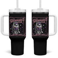 The Desperado Club Sign Sci-Fi Book Tumbler With Handle Vintage Princess Cat Book Lover