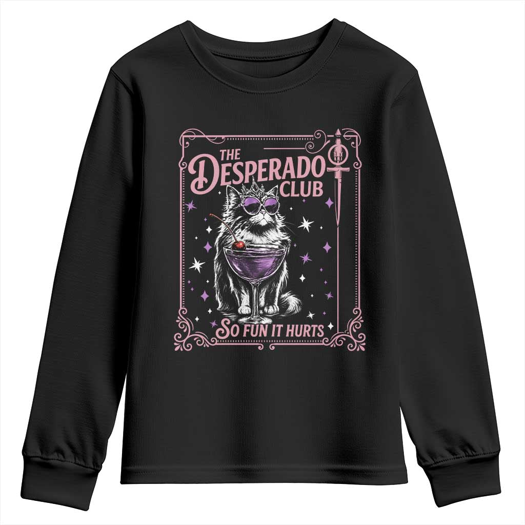 The Desperado Club Sign Sci-Fi Book Youth Sweatshirt Vintage Princess Cat Book Lover