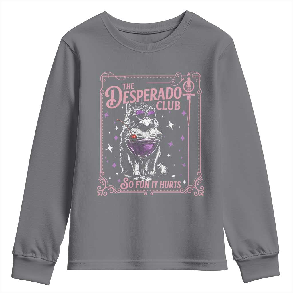 The Desperado Club Sign Sci-Fi Book Youth Sweatshirt Vintage Princess Cat Book Lover