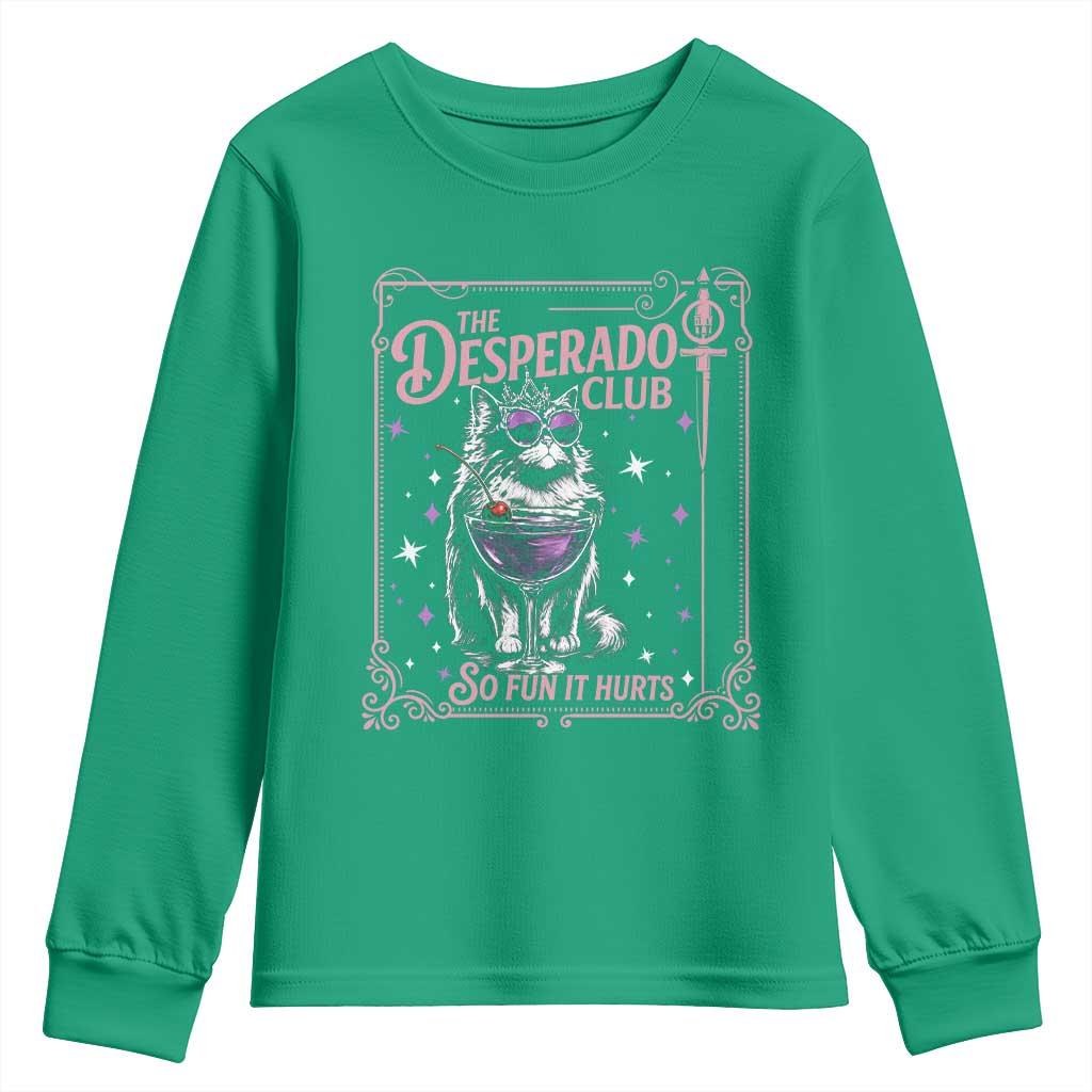 The Desperado Club Sign Sci-Fi Book Youth Sweatshirt Vintage Princess Cat Book Lover