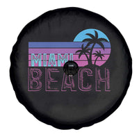 Vintage Miami Beach Spare Tire Cover Florida Proud Floridian Retro Palms Trees
