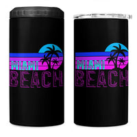 Vintage Miami Beach 4 in 1 Can Cooler Tumbler Florida Proud Floridian Retro Palms Trees