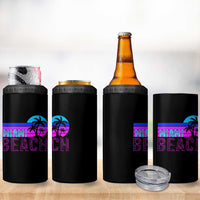 Vintage Miami Beach 4 in 1 Can Cooler Tumbler Florida Proud Floridian Retro Palms Trees