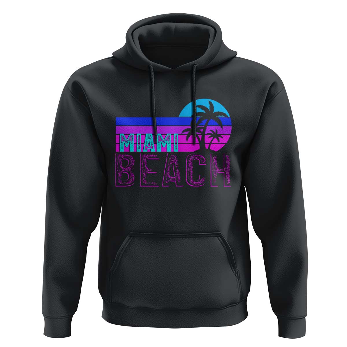 Vintage Miami Beach Hoodie Florida Proud Floridian Retro Palms Trees