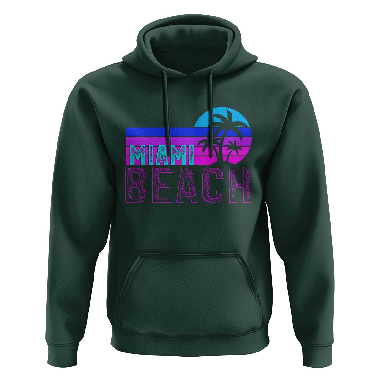 Vintage Miami Beach Hoodie Florida Proud Floridian Retro Palms Trees