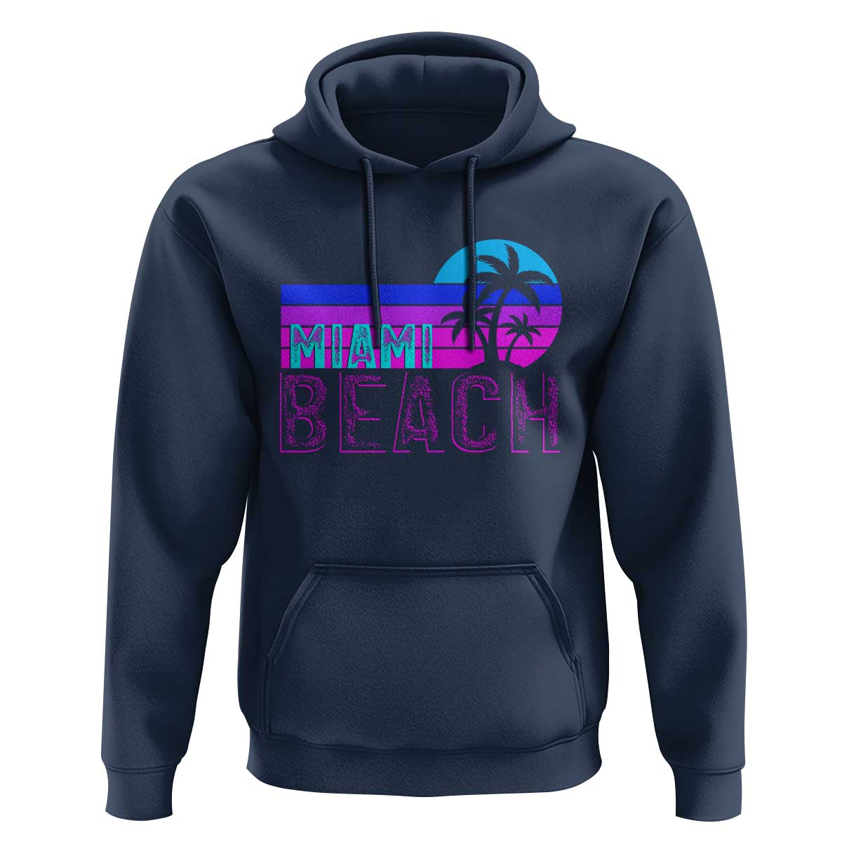 Vintage Miami Beach Hoodie Florida Proud Floridian Retro Palms Trees