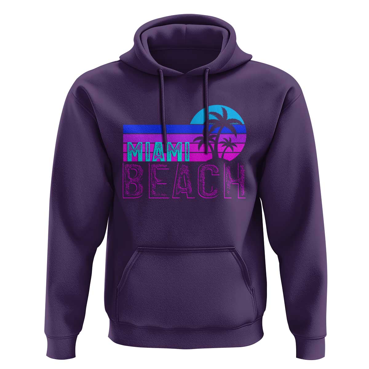 Vintage Miami Beach Hoodie Florida Proud Floridian Retro Palms Trees