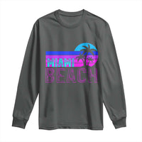 Vintage Miami Beach Long Sleeve Shirt Florida Proud Floridian Retro Palms Trees