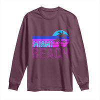 Vintage Miami Beach Long Sleeve Shirt Florida Proud Floridian Retro Palms Trees