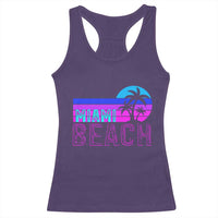Vintage Miami Beach Racerback Tank Top Florida Proud Floridian Retro Palms Trees