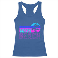 Vintage Miami Beach Racerback Tank Top Florida Proud Floridian Retro Palms Trees