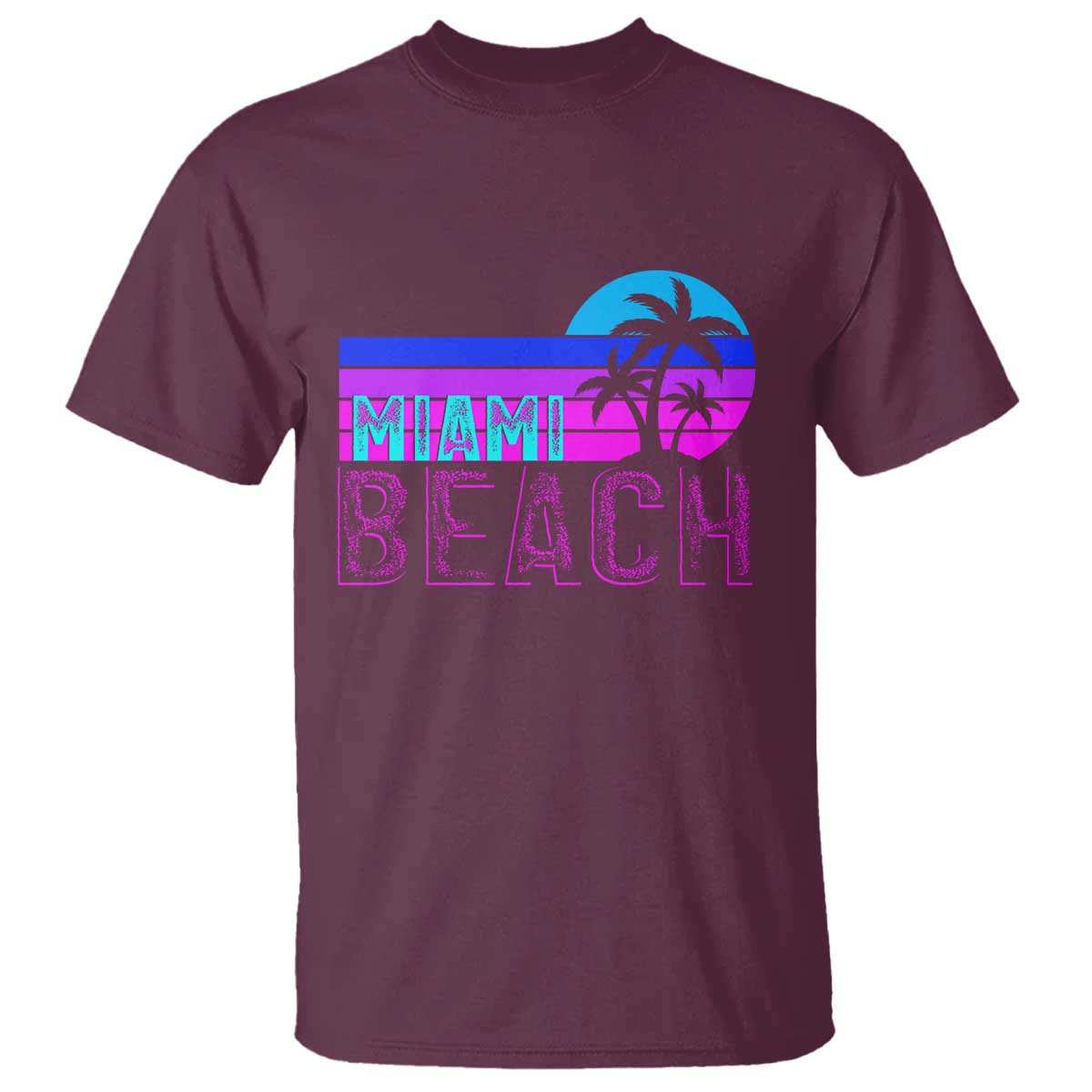 Vintage Miami Beach T Shirt Florida Proud Floridian Retro Palms Trees
