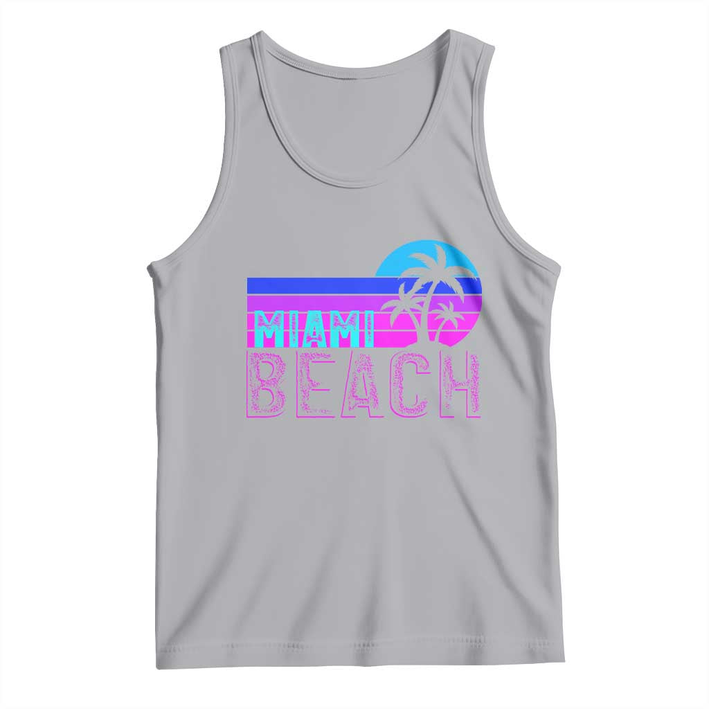 Vintage Miami Beach Tank Top Florida Proud Floridian Retro Palms Trees