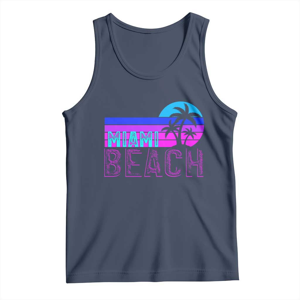 Vintage Miami Beach Tank Top Florida Proud Floridian Retro Palms Trees