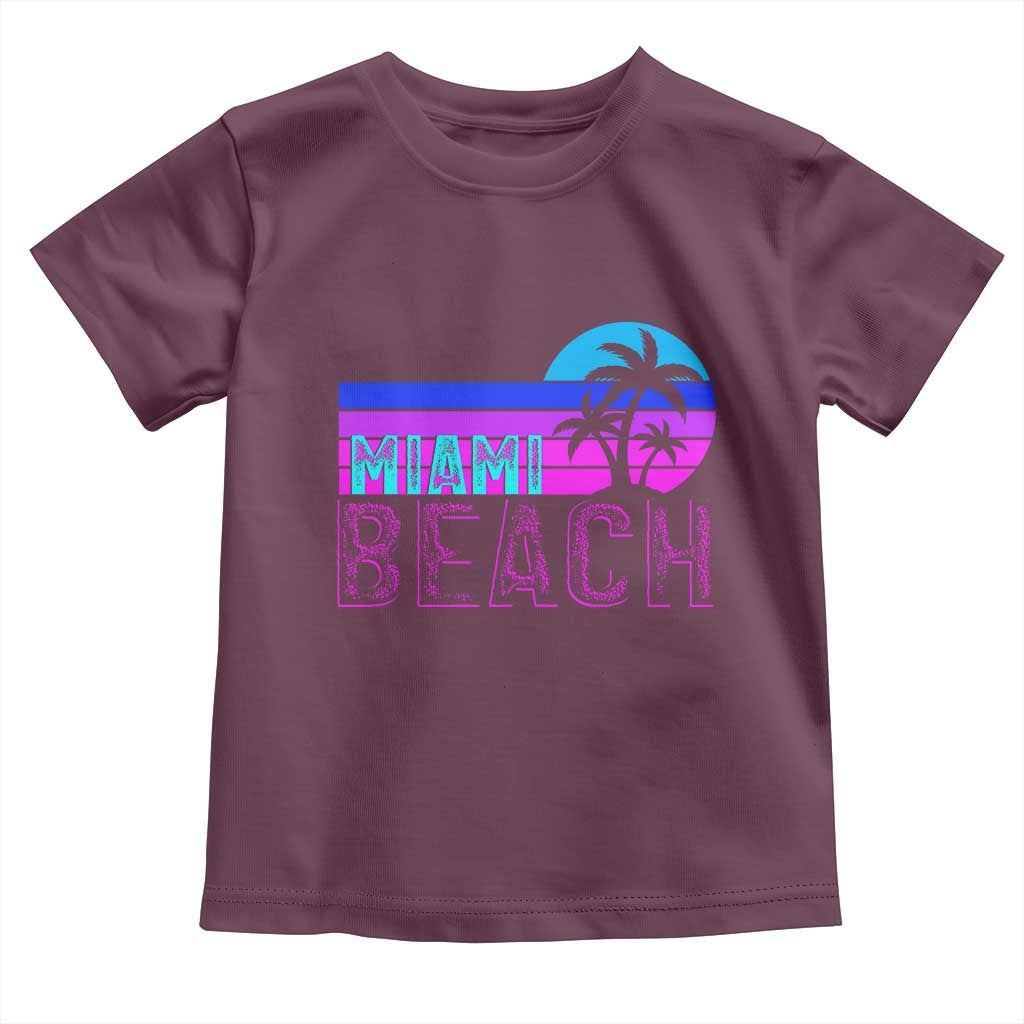 Vintage Miami Beach Toddler T Shirt Florida Proud Floridian Retro Palms Trees