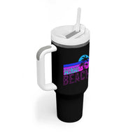 Vintage Miami Beach Tumbler With Handle Florida Proud Floridian Retro Palms Trees