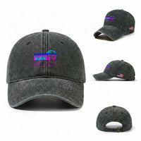 Vintage Miami Beach Washed Cotton Baseball Cap Florida Proud Floridian Retro Palms Trees