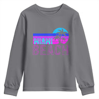 Vintage Miami Beach Youth Sweatshirt Florida Proud Floridian Retro Palms Trees