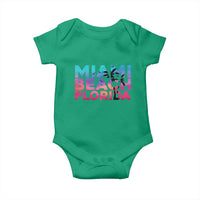Miami Beach Florida Proud Baby Onesie Floridian Retro Palms Trees