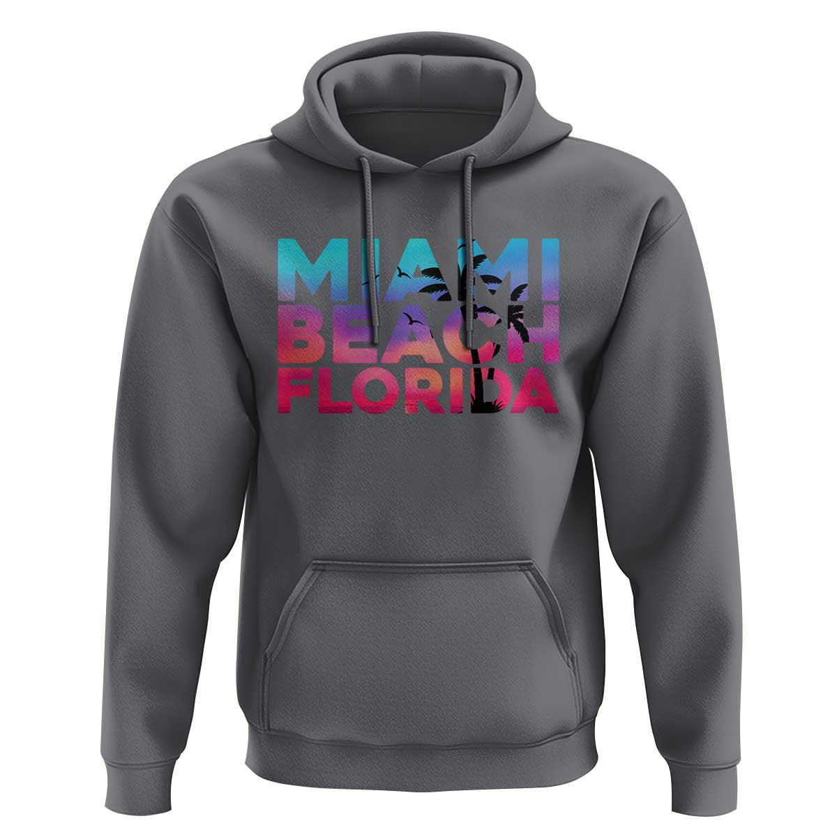 Miami Beach Florida Proud Hoodie Floridian Retro Palms Trees
